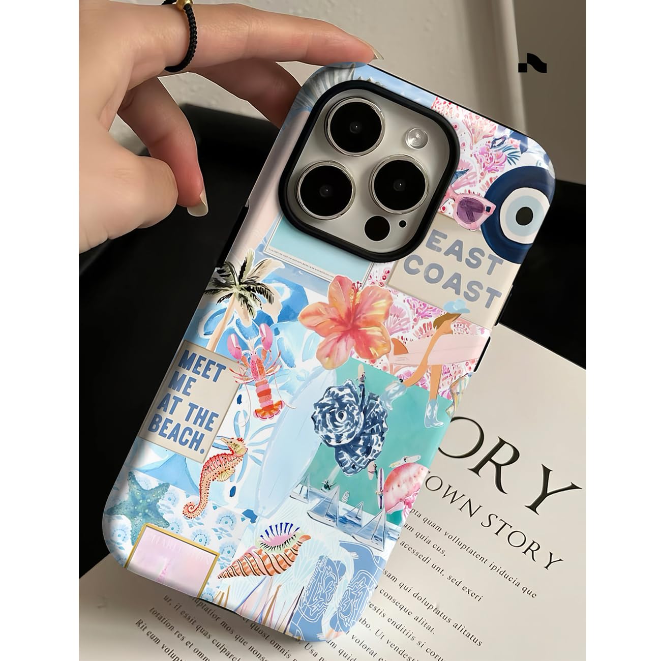 Amazon.com: SobLn for iPhone 17 Pro Case, Summer Ocean Vintage